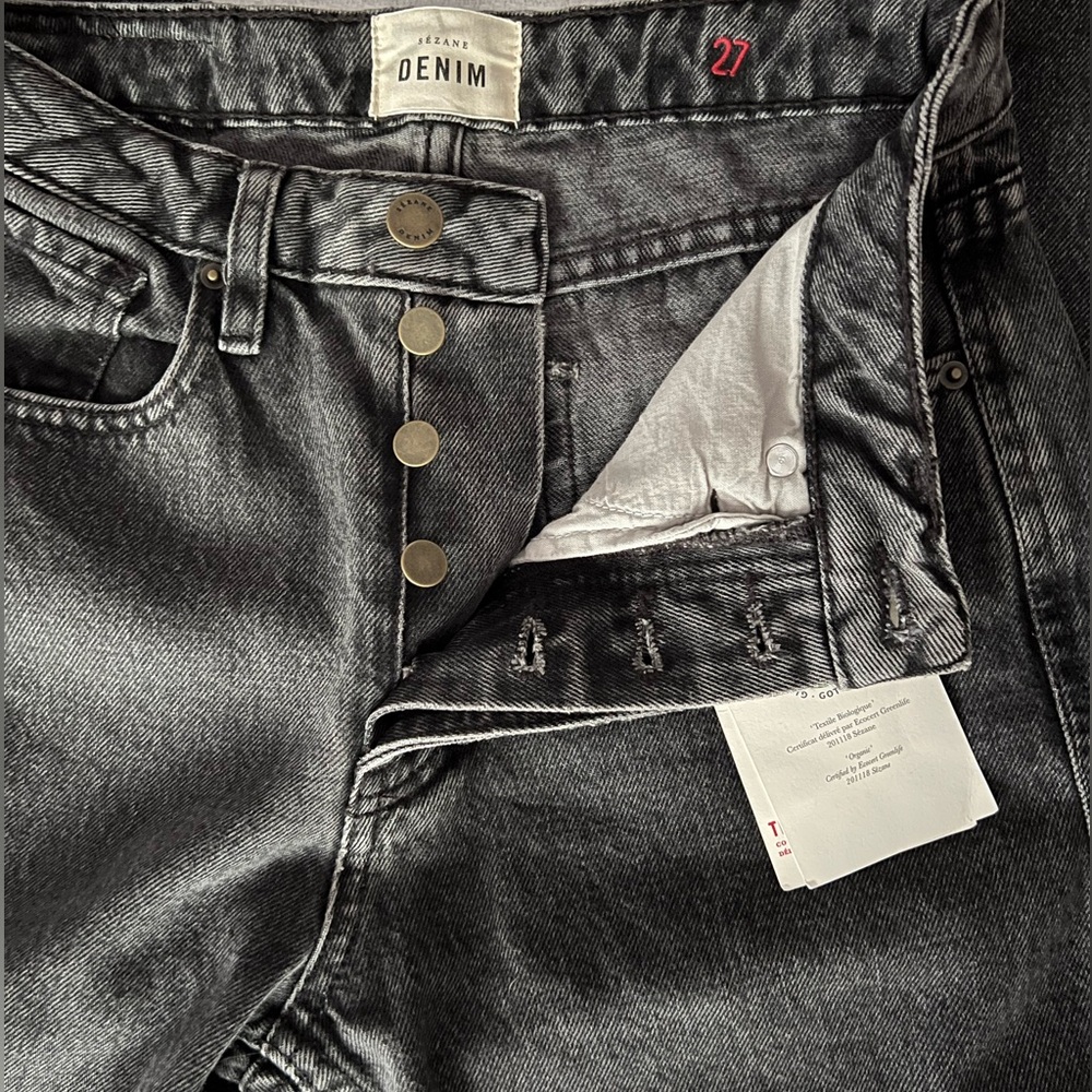 Sezane Middle Gray Brut Sexy Jeans - Picture 3 of 5
